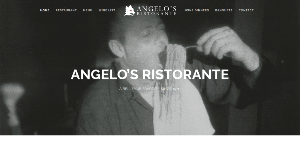 Homepage of Angelos of Bellevue's website / angelosofbellevue.com