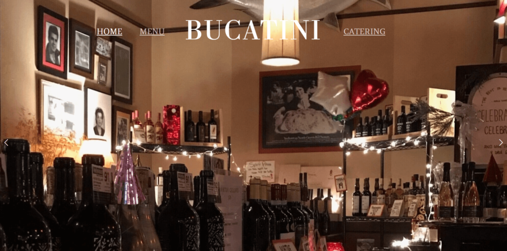 Homepage of Bucatini's website / bucatiniedmonds.com