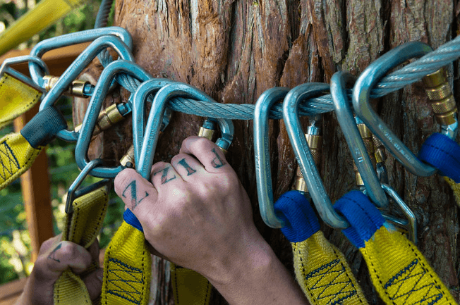 Safety Straps in Canopy Tours Northwest / Flickr / Damon D. Edwards
Link: https://www.flickr.com/photos/damonedwards/9276690068/in/photolist-GFTuUh-f8KsLd-q18gDC/