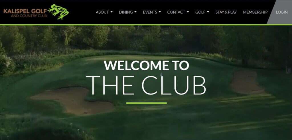 Homepage of Kalispel Golf and Country Club / Link: https://kalispelgolf.com/