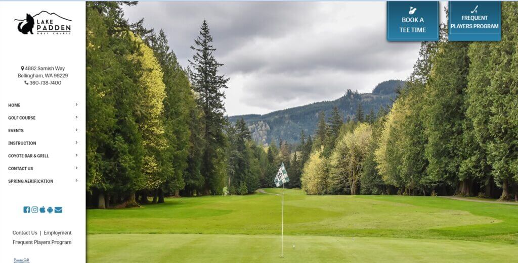 Homepage of Lake Padden Golf Course / Link: http://www.lakepaddengolf.com/