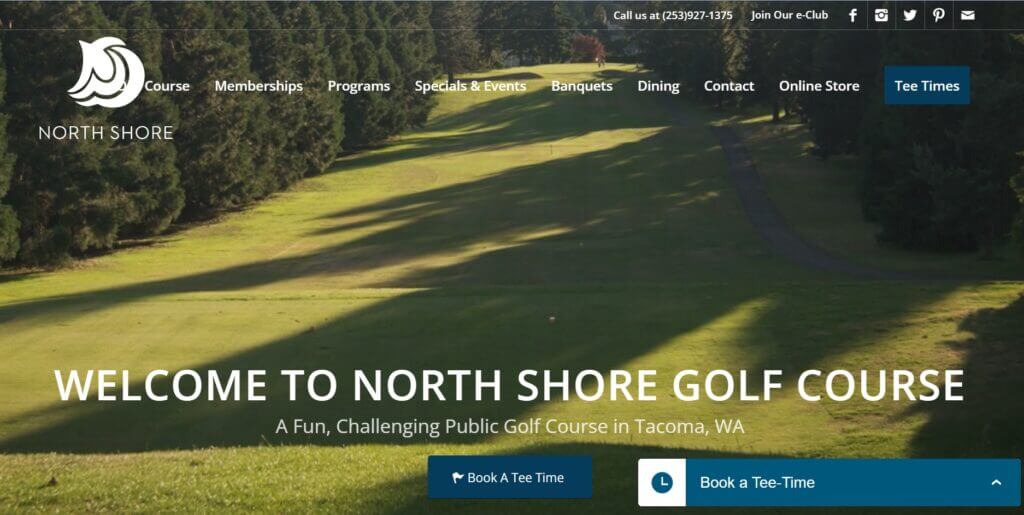 Homepage of North Shore Golf Course / Link: https://www.nshoregolf.com/